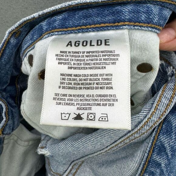 Agolde Jamie High Rise Classic Button Fly Straight Leg Jeans Size 26 - Picture 9 of 12